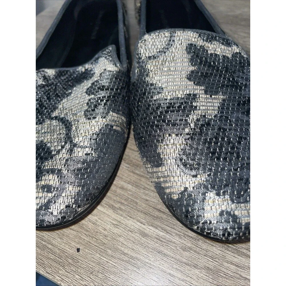 Donald Pliner Women's Metallic Brocade Slip On Shoes Size 11M Dendasp